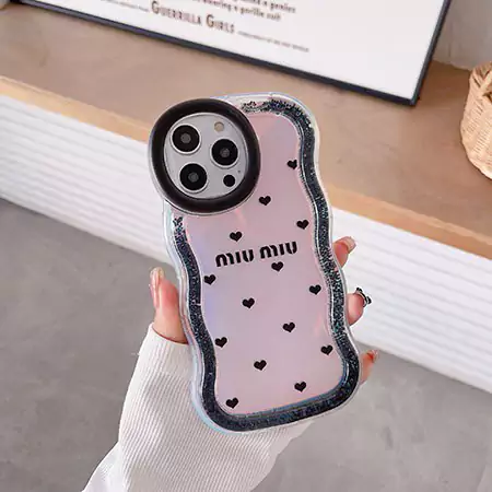 ミュウミュウ アイフォン16ケース,キラキラ iPhone17カバー レディース,ブランド スマホケース 可愛い
