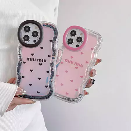 ミュウミュウ アイフォン16ケース,キラキラ iPhone17カバー レディース,ブランド スマホケース 可愛い