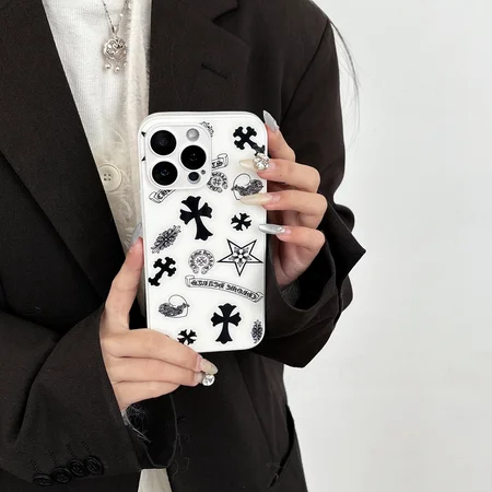 クロムハーツ iPhone 1717 pro17 pro max ケース,クロムハーツ ブラック ケース, クロムハーツ ホワイト ケース, クロムハーツ マルチロゴ ケース, クロムハーツ 複数ロゴ ケース, クロムハーツ ゴシック ケース, クロムハーツ エッジー ケース