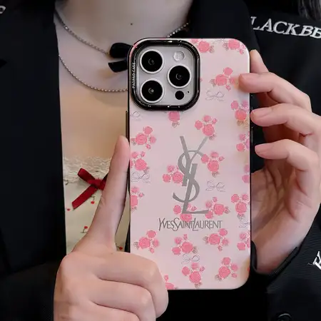 イヴサンローラン iPhone 1717 pro17 pro max ケース, YSL iPhone ケース, YSL ピンク ケース, YSL 花柄 ケース, YSL フラワー ケース, YSL レディース ケース, YSL 春 ケース