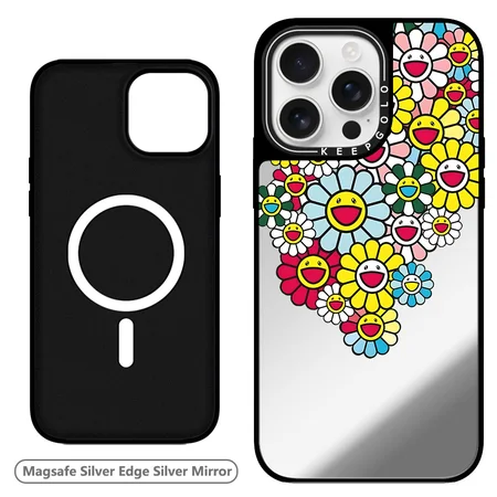 可愛いルイヴィトン iPhone17ケース,Louis Vuitton カラフルサンフラワー iPhone17Proケース,ミラー ルイヴィトン iPhone17ProMaxケース