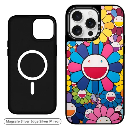 可愛いルイヴィトン iPhone17ケース,Louis Vuitton カラフルサンフラワー iPhone17Proケース,ミラー ルイヴィトン iPhone17ProMaxケース