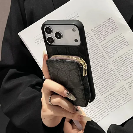 コーチ ジッパーカードホルダー iPhone17ProMaxケース, COACH モノグラム iPhone17Pro携带ケース レザー iPhone17ケース コーチ,COACH 流行iPhone17ケース,ハイブランド iPhone17ケース COACH