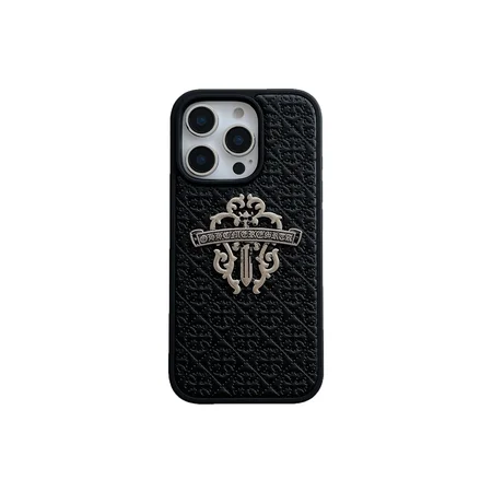 クロームハーツ iPhone17 ケース, chrome hearts iPhone16Pro ケース, おしゃれ iPhone17 ケース, 男女兼用 iPhone16 ケース, 本革 iPhone15 ケース, 高級 レザー iPhone14 ケース, クロス モチーフ iPhone ケース, 送料無料 iPhone カバー