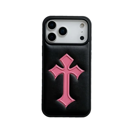 クロムハーツ風 十字架 iPhone17ProMax 熱圧 ケース