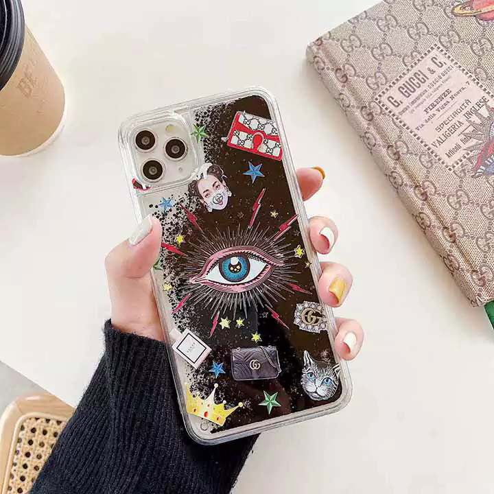 gucci iphone11 カバー キラキラ 流砂デザイン